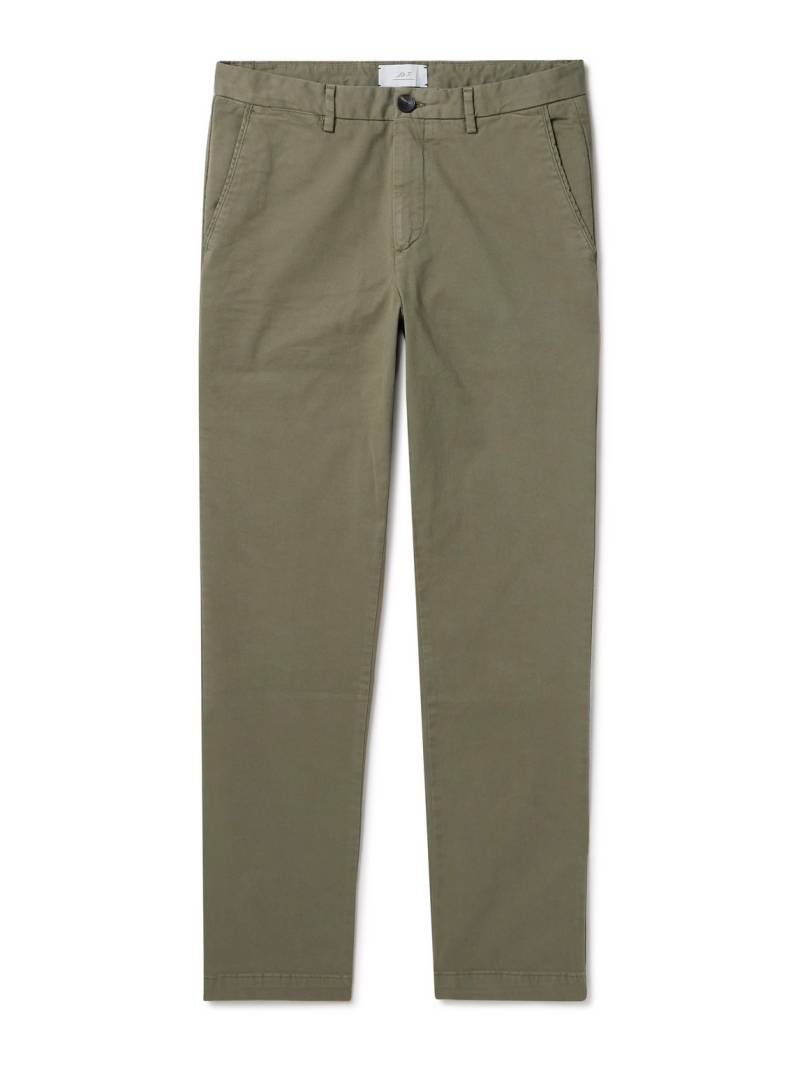 Mr P. - Samuel Straight-Leg Cotton-Blend Twill Chinos - Men - Green - 30 von Mr P.