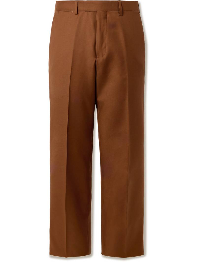 Mr P. - Slim-Fit Straight-Leg Wool-Twill Suit Trousers - Men - Brown - 28 von Mr P.