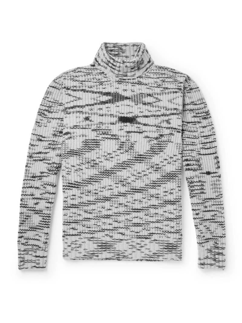 Mr P. - Space-Dyed Merino Wool Rollneck Sweater - Men - Gray - XS von Mr P.