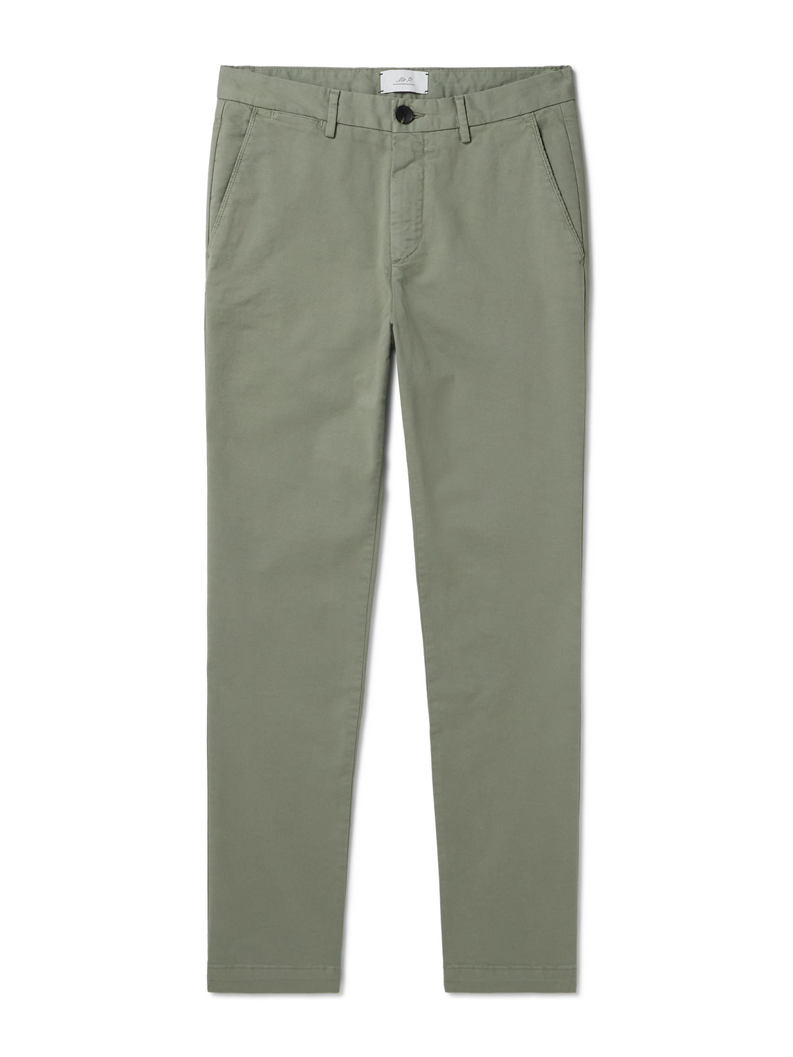 Mr P. - Straight-Leg Cotton-Blend Twill Chinos - Men - Green - 28 von Mr P.