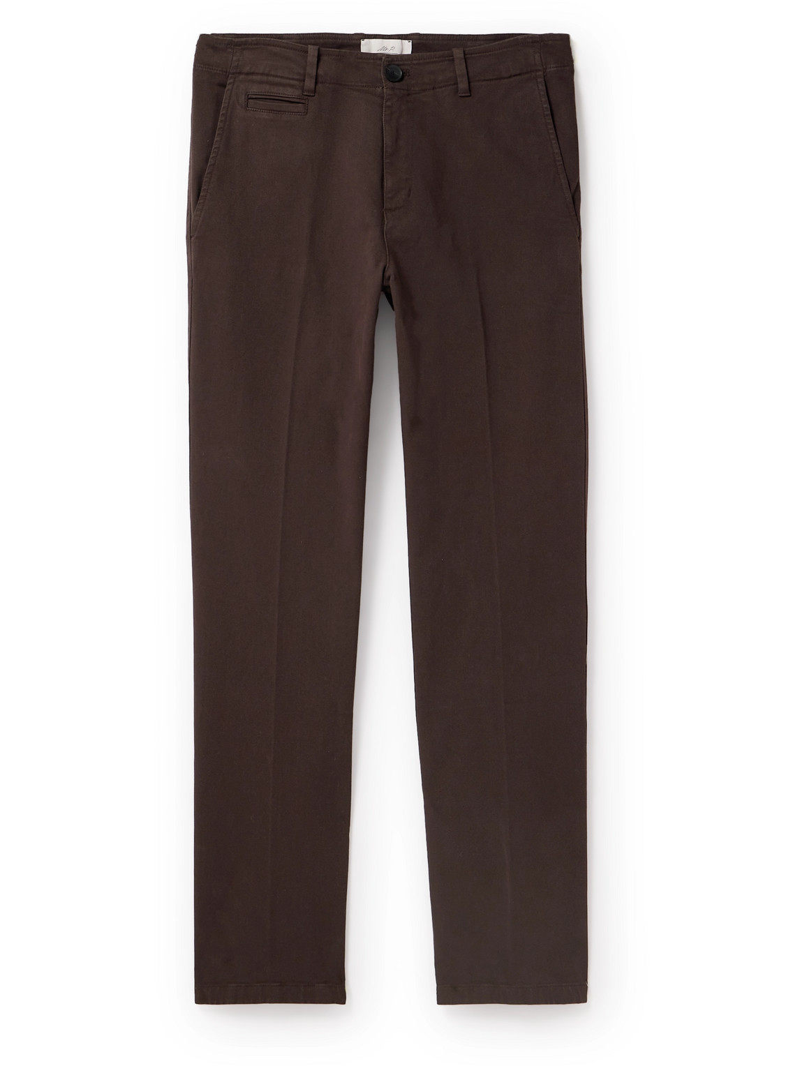 Mr P. - Straight-Leg Cotton-Blend Twill Trousers - Men - Brown - 38 von Mr P.