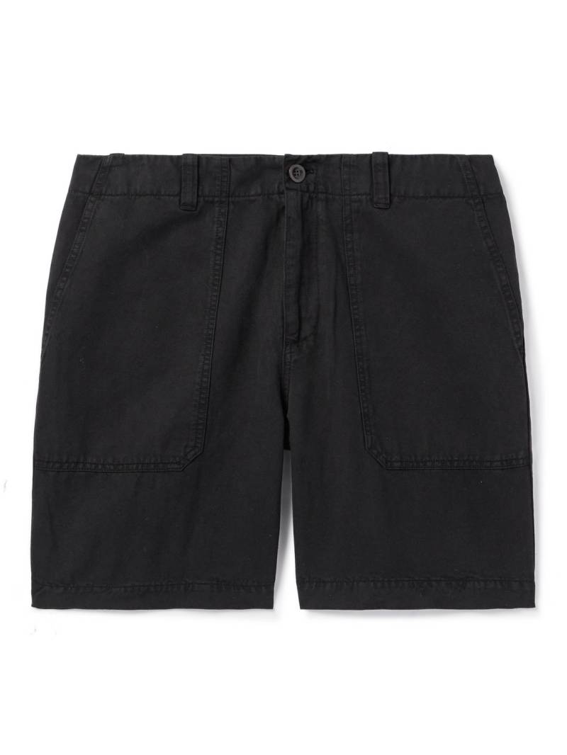 Mr P. - Straight-Leg Cotton and Linen-Blend Cargo Shorts - Men - Black - 32 Mr P. - Straight-Leg Cotton and Linen-Blend Cargo Shorts - Men - Black - 32 von Mr P.