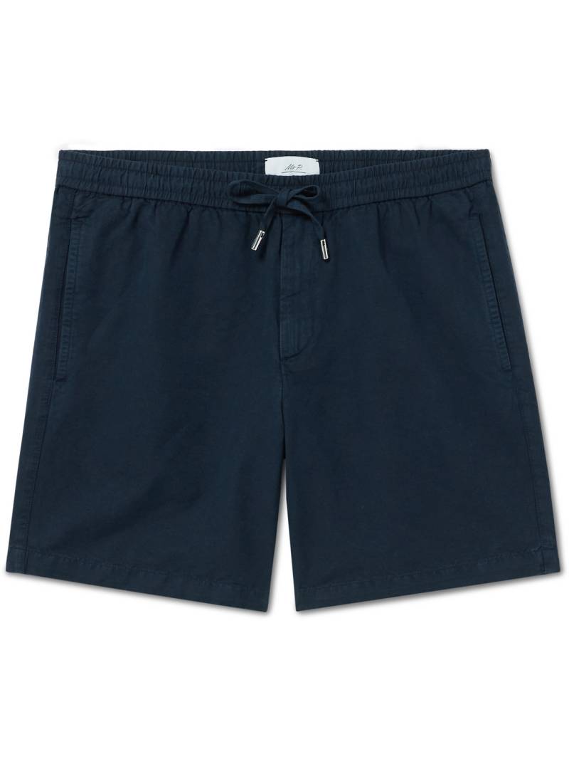 Mr P. - Straight-Leg Cotton and Linen-Blend Drawstring Shorts - Men - Blue - 40 Mr P. - Straight-Leg Cotton and Linen-Blend Drawstring Shorts - Men - Blue - 40 von Mr P.