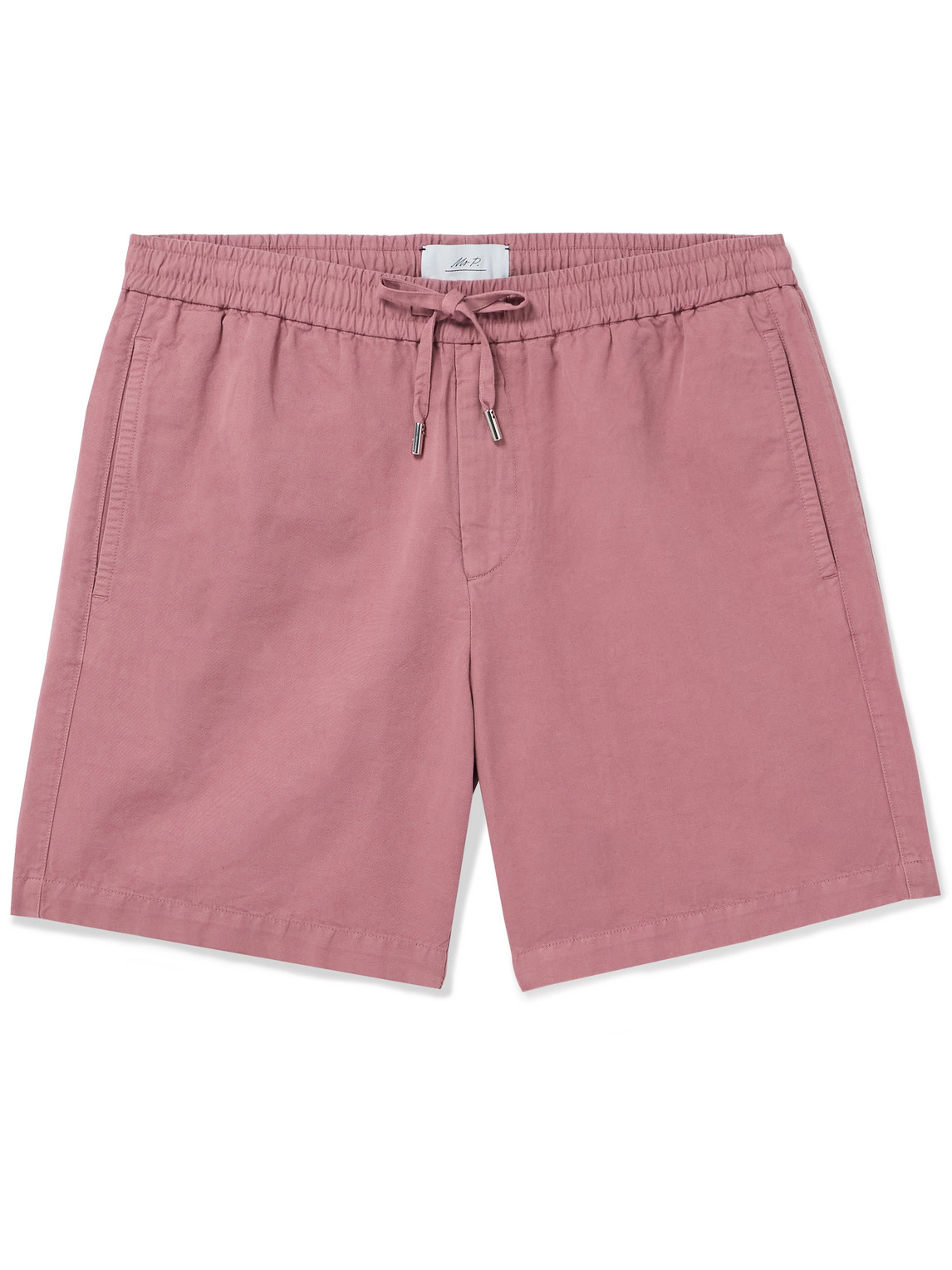 Mr P. - Straight-Leg Cotton and Linen-Blend Drawstring Shorts - Men - Pink - 28 von Mr P.