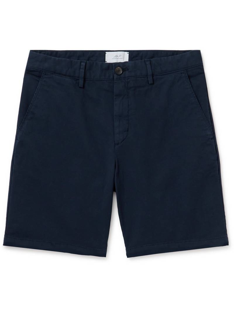 Mr P. - Straight-Leg Garment-Dyed Cotton-Blend Twill Bermuda Shorts - Men - Blue - 28 Mr P. - Straight-Leg Garment-Dyed Cotton-Blend Twill Bermuda Shorts - Men - Blue - 28 von Mr P.