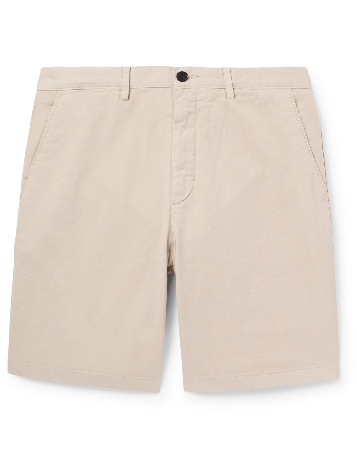 Mr P. - Straight-Leg Garment-Dyed Cotton-Blend Twill Bermuda Shorts - Men - Neutrals - 30 von Mr P.