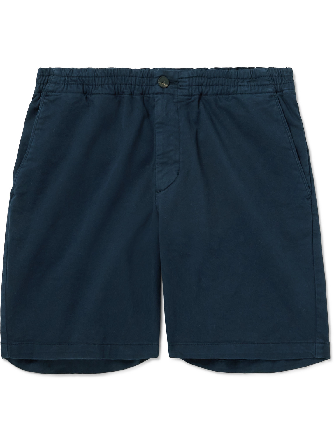 Mr P. - Straight-Leg Garment-Dyed Organic Cotton-Blend Twill Shorts - Men - Blue - 28 von Mr P.