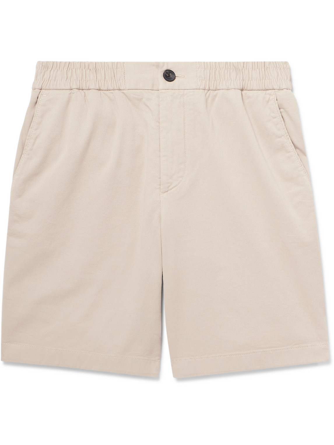 Mr P. - Straight-Leg Garment-Dyed Organic Cotton-Blend Twill Shorts - Men - Gray - 36 von Mr P.