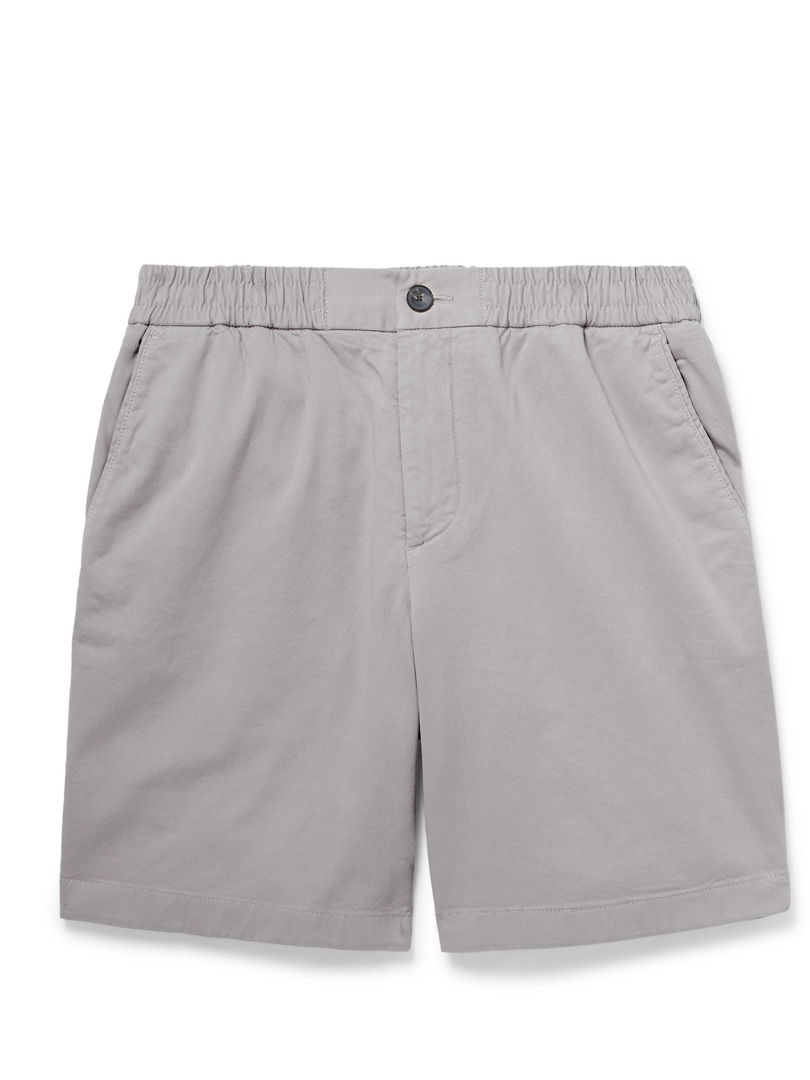Mr P. - Straight-Leg Garment-Dyed Organic Cotton-Blend Twill Shorts - Men - Gray - 40 von Mr P.