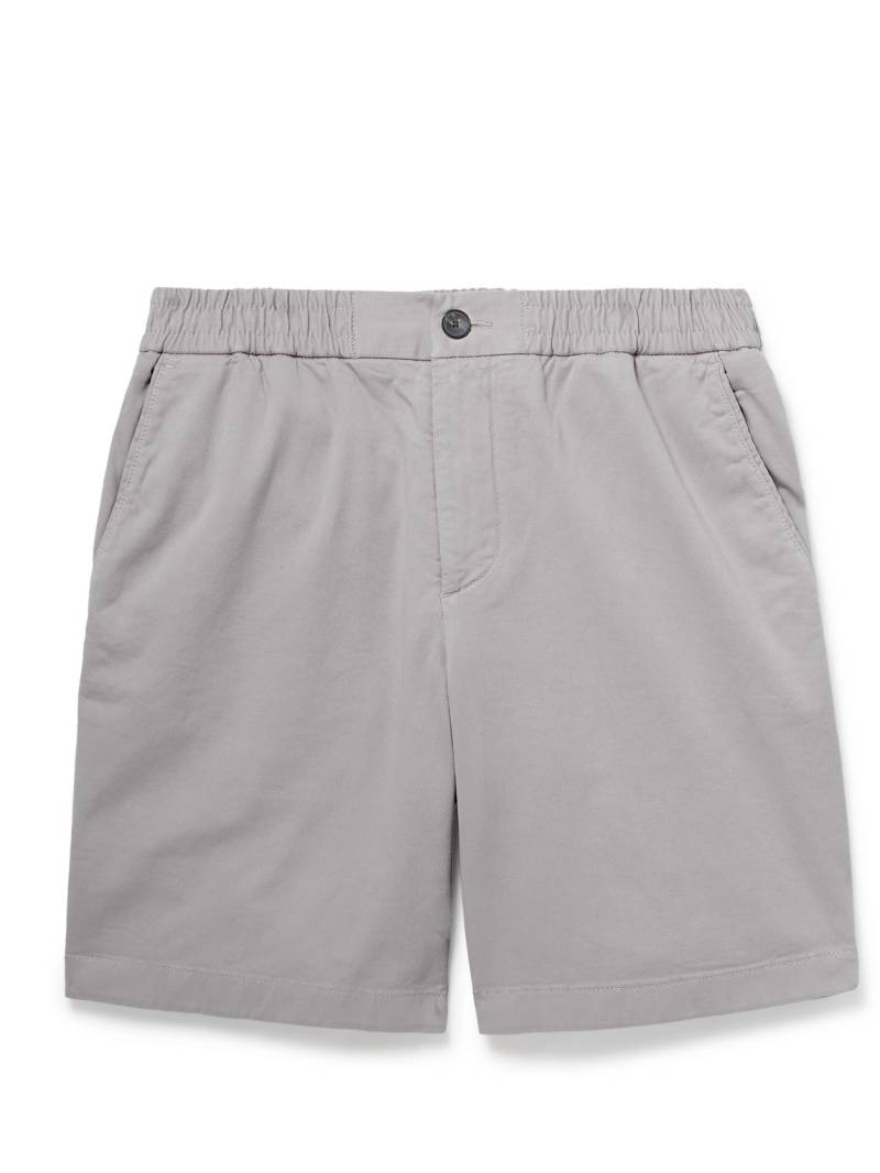 Mr P. - Straight-Leg Garment-Dyed Organic Cotton-Blend Twill Shorts - Men - Gray - 40 von Mr P.