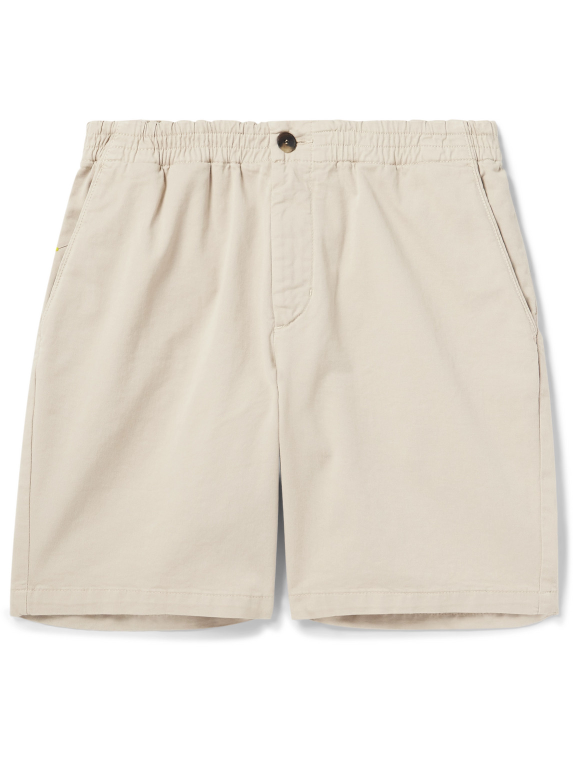 Mr P. - Straight-Leg Garment-Dyed Organic Cotton-Blend Twill Shorts - Men - Neutrals - 32 von Mr P.