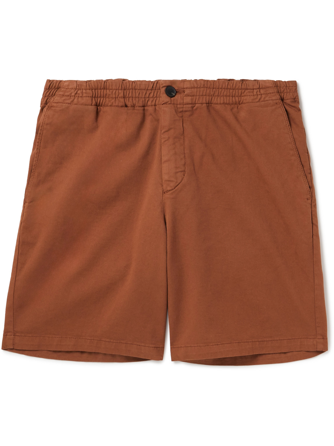 Mr P. - Straight-Leg Garment-Dyed Organic Cotton-Blend Twill Shorts - Men - Red - 32 von Mr P.