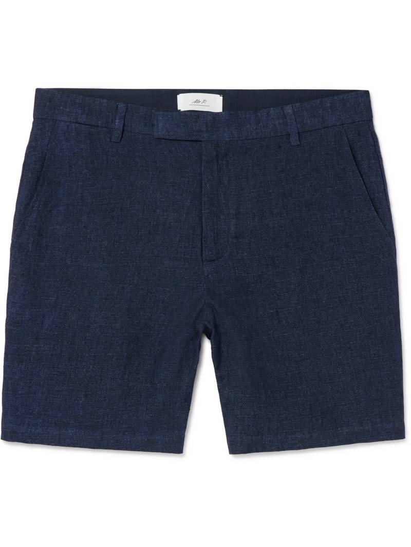 Mr P. - Straight-Leg Linen-Chambray Bermuda Shorts - Men - Blue - 30 von Mr P.