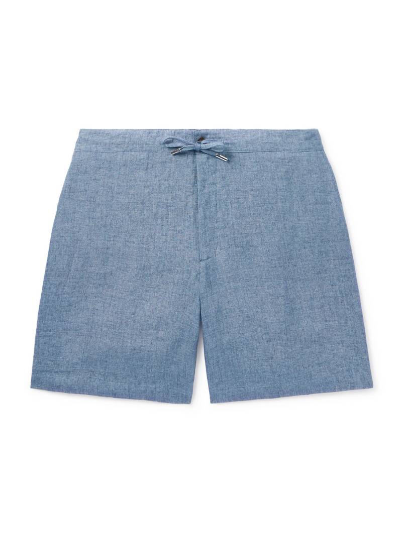 Mr P. - Straight-Leg Linen-Chambray Drawstring Shorts - Men - Blue - 34 Mr P. - Straight-Leg Linen-Chambray Drawstring Shorts - Men - Blue - 34 von Mr P.