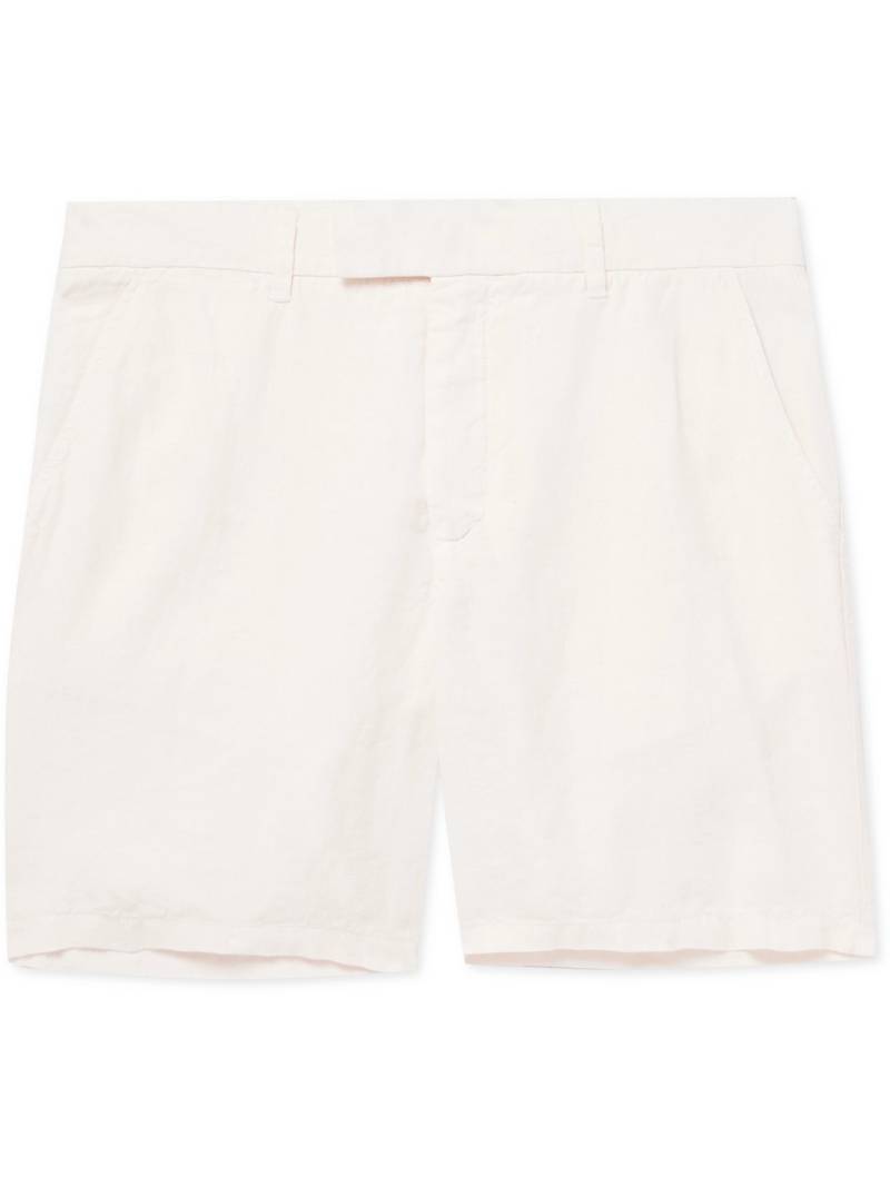 Mr P. - Straight-Leg Linen Shorts - Men - Neutrals - 40 von Mr P.