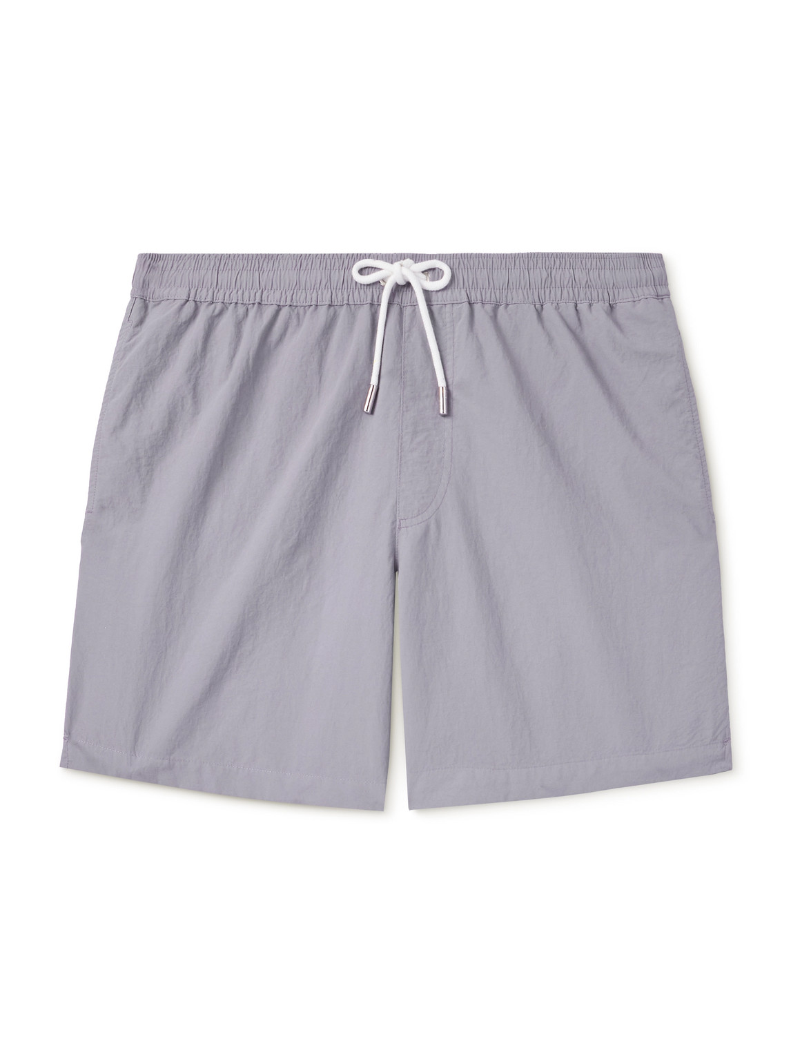 Mr P. - Straight-Leg Mid-Length Garment-Dyed Swim Shorts - Men - Purple - L von Mr P.
