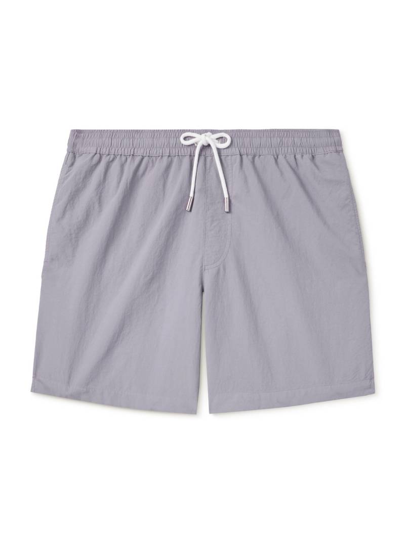 Mr P. - Straight-Leg Mid-Length Garment-Dyed Swim Shorts - Men - Purple - S von Mr P.