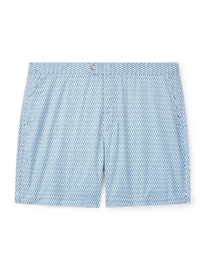 Mr P. - Straight-Leg Mid-Length Printed Swim Shorts - Men - Blue - XS Mr P. - Straight-Leg Mid-Length Printed Swim Shorts - Men - Blue - XS von Mr P.