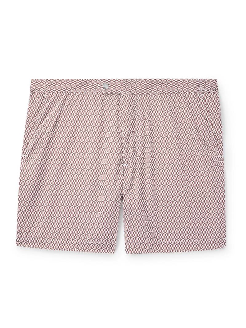 Mr P. - Straight-Leg Mid-Length Printed Swim Shorts - Men - Brown - M von Mr P.
