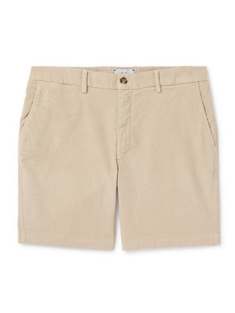 Mr P. - Straight-Leg Organic Cotton-Blend Corduroy Shorts - Men - Neutrals - 36 von Mr P.