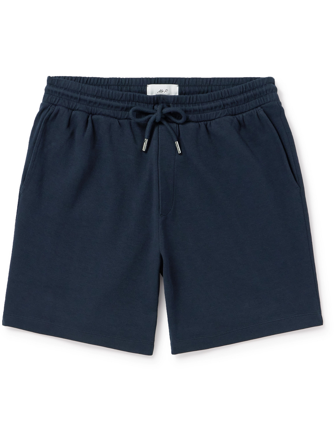 Mr P. - Straight-Leg Organic Cotton-Piqué Drawstring Shorts - Men - Blue - M von Mr P.