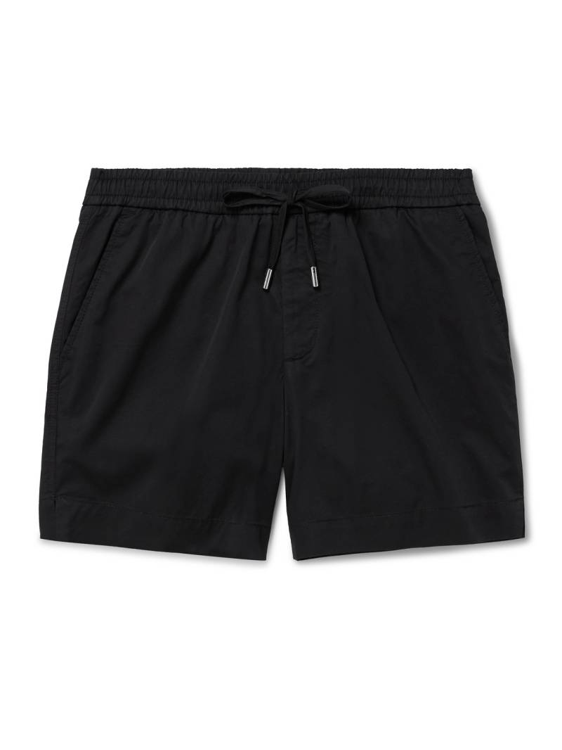 Mr P. - Straight-Leg Organic Cotton-Poplin Drawstring Shorts - Men - Black - 40 von Mr P.