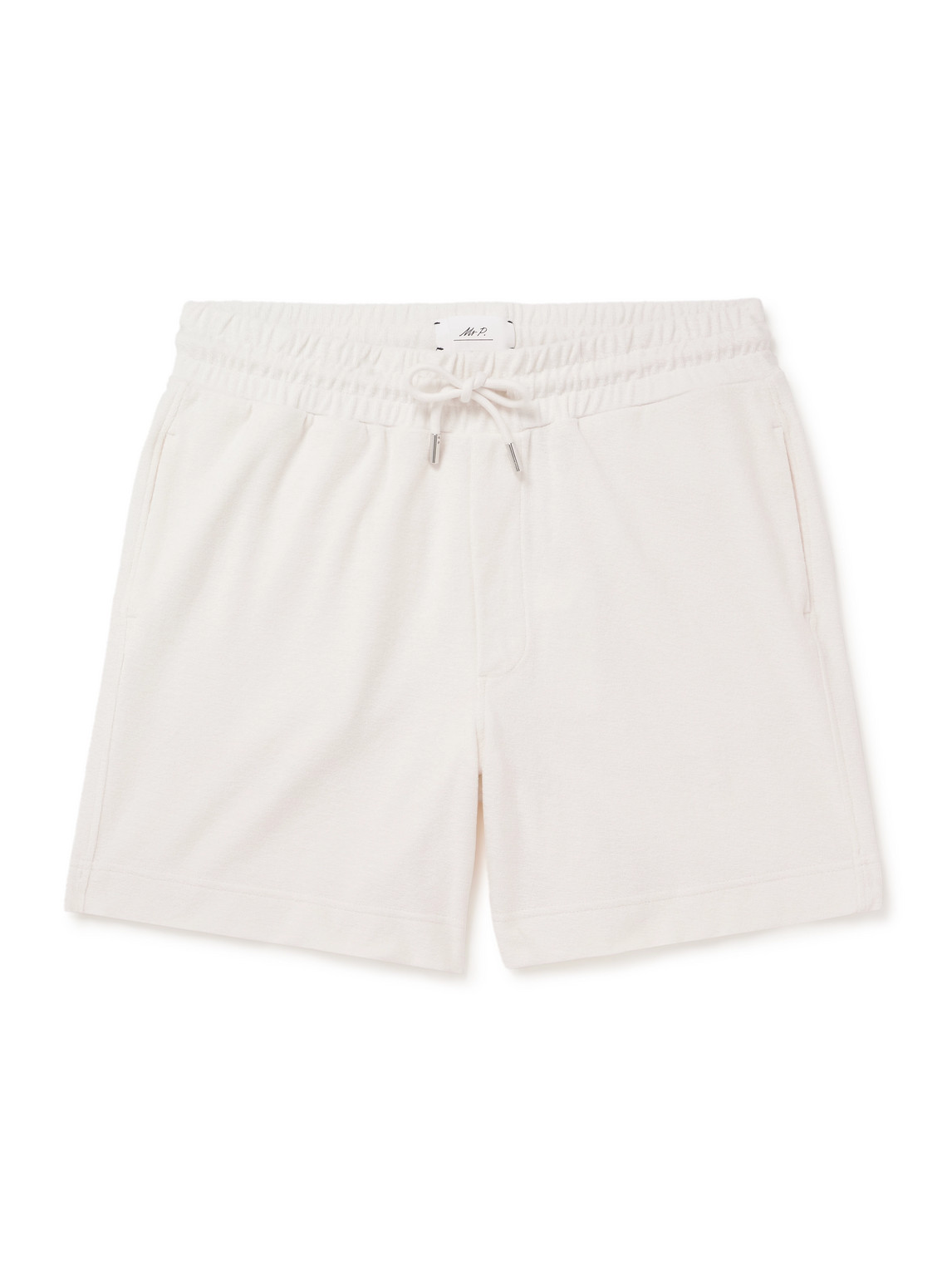 Mr P. - Straight-Leg Organic Cotton-Terry Drawstring Shorts - Men - Neutrals - 3XL von Mr P.