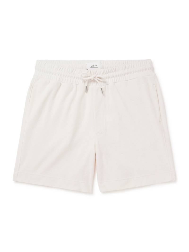 Mr P. - Straight-Leg Organic Cotton-Terry Drawstring Shorts - Men - Neutrals - XS von Mr P.