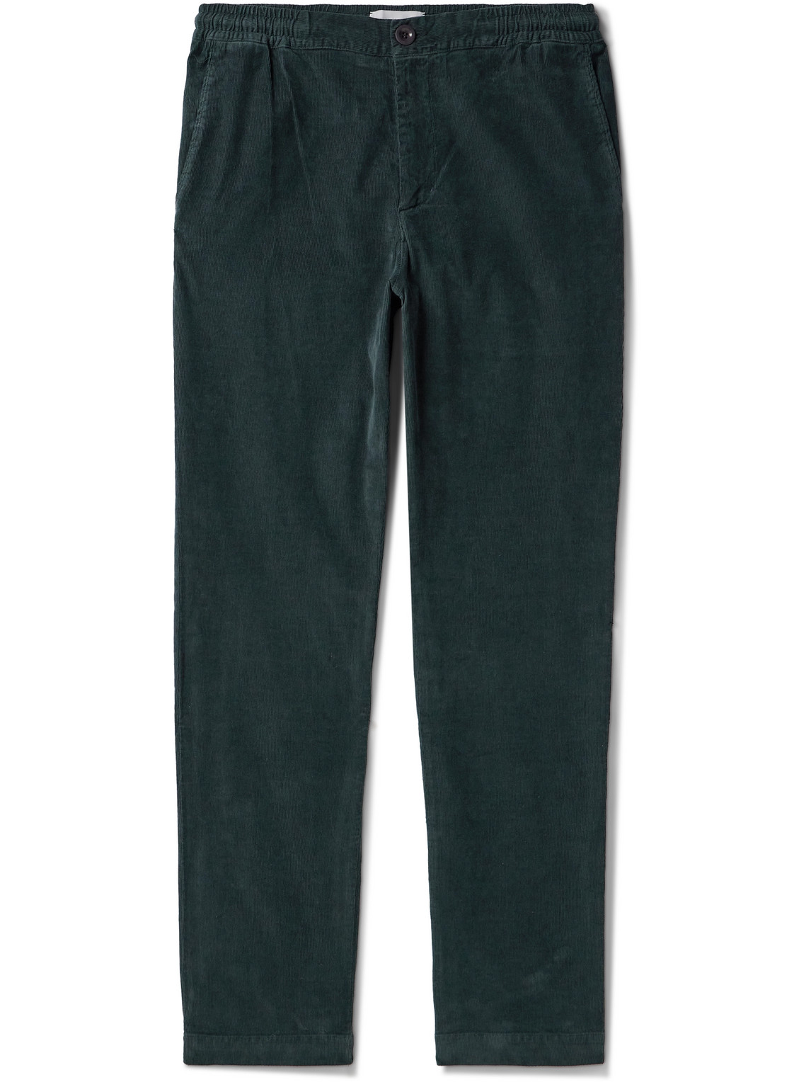 Mr P. - Straight-Leg Garment-Dyed Stretch Organic Cotton-Needlecord Trousers - Men - Green - 34 von Mr P.