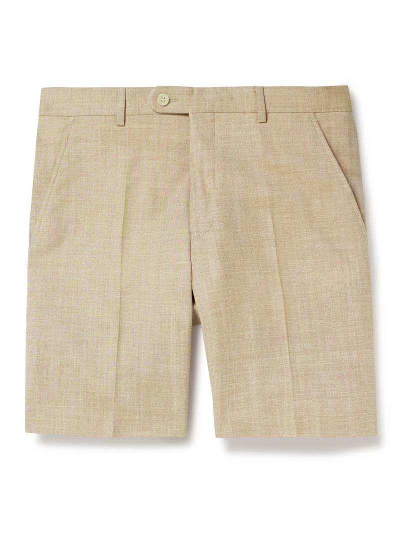 Mr P. - Straight-Leg Wool and Silk-Blend Bermuda Shorts - Men - Neutrals - 30 von Mr P.