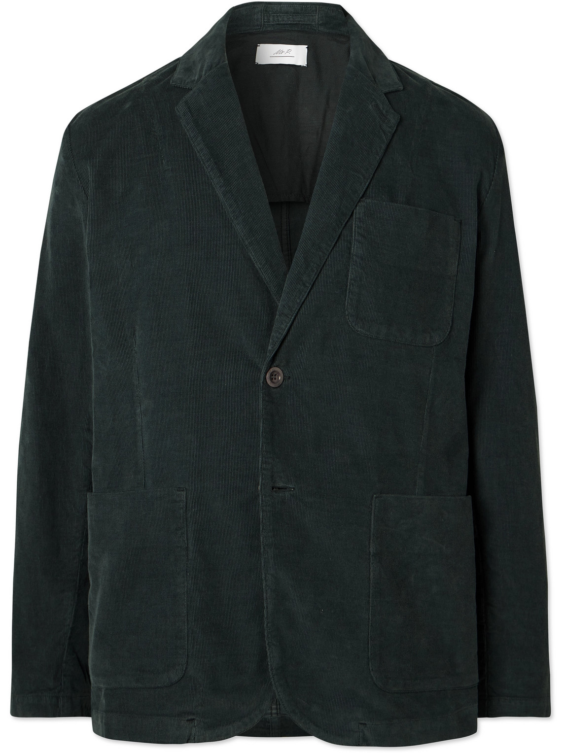 Mr P. - Garment-Dyed Stretch Organic Cotton-Needlecord Blazer - Men - Gray - XL von Mr P.