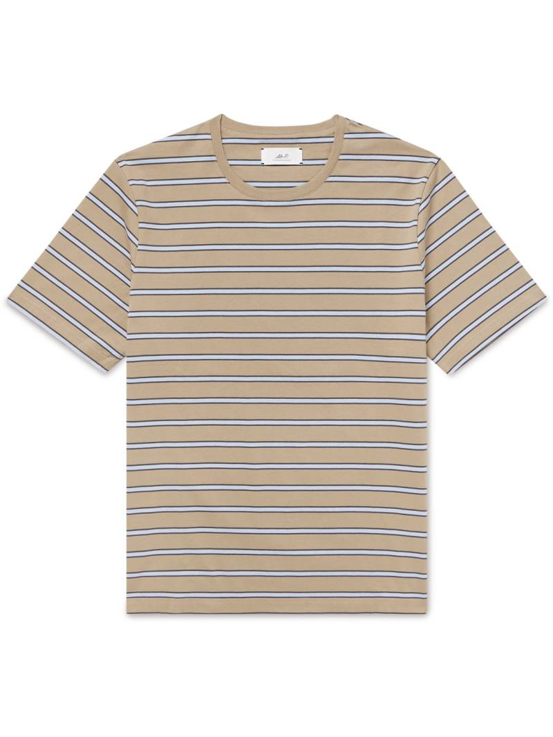 Mr P. - Striped Recycled and Organic Cotton-Jersey T-Shirt - Men - Neutrals - S von Mr P.