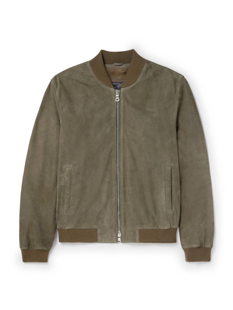 Mr P. - Suede Bomber Jacket - Men - Green - XS von Mr P.