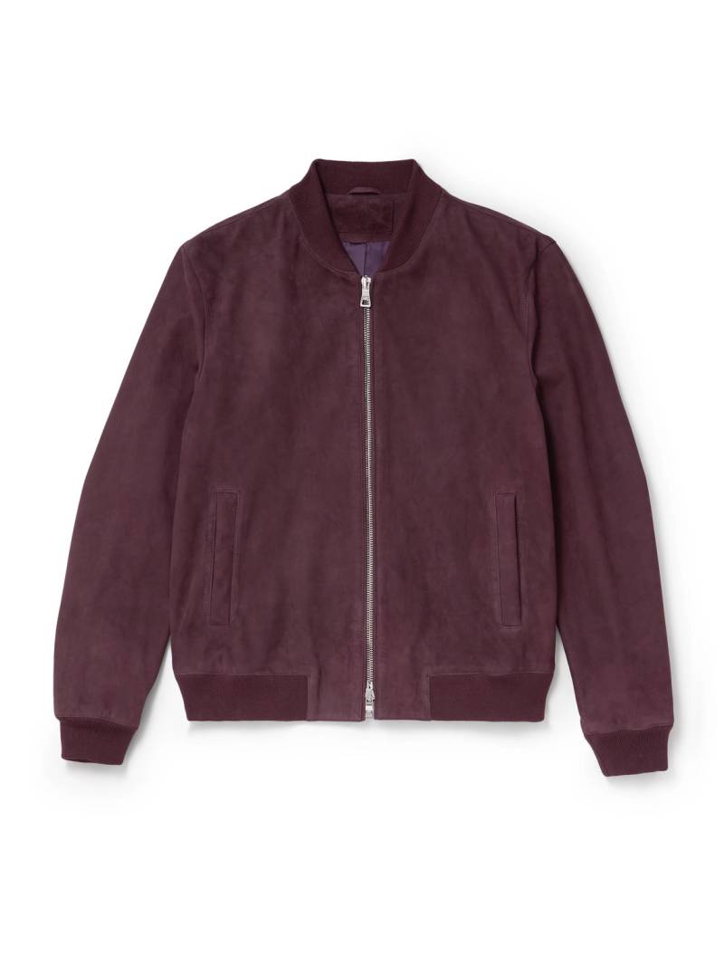 Mr P. - Suede Bomber Jacket - Men - Purple - XL von Mr P.