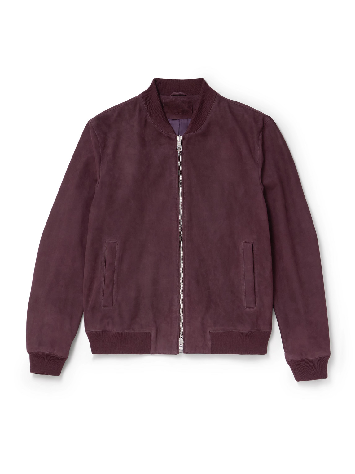 Mr P. - Suede Bomber Jacket - Men - Purple - XS Mr P. - Suede Bomber Jacket - Men - Purple - XS von Mr P.