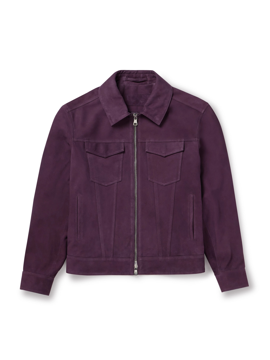 Mr P. - Suede Trucker Jacket - Men - Purple - S von Mr P.