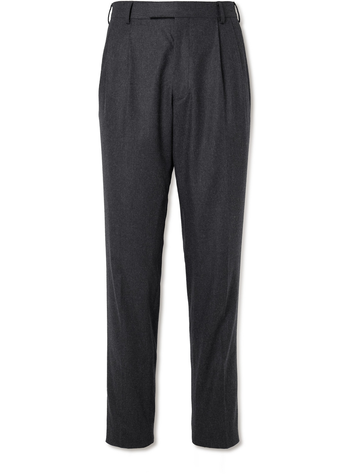 Mr P. - Tapered Pleated Wool-Blend Flannel Trousers - Men - Gray - 30 von Mr P.