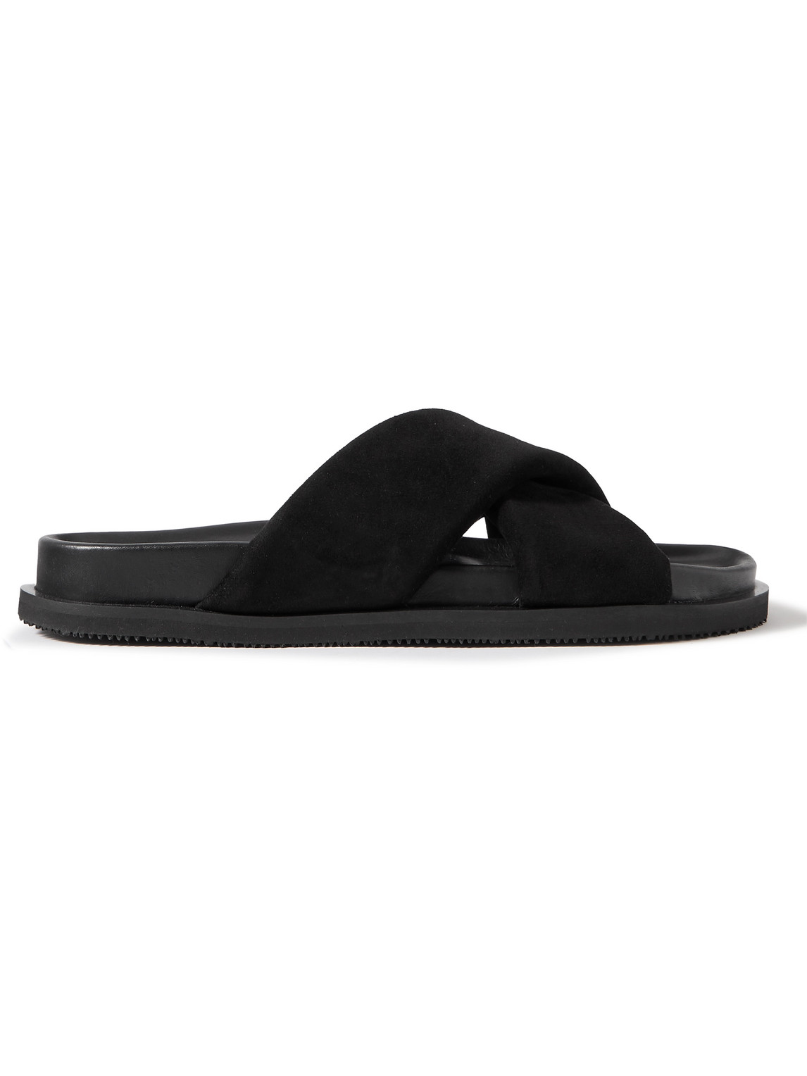 Mr P. - Tom Padded Suede Sandals - Men - Black - UK 7 von Mr P.