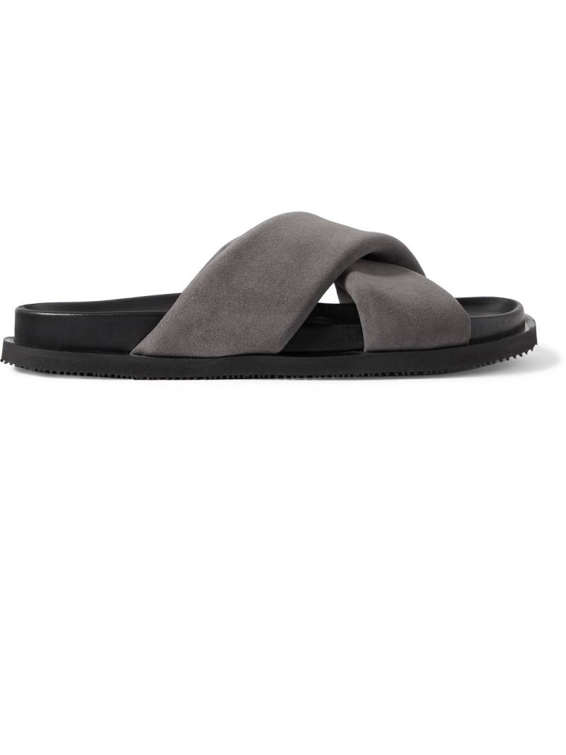 Mr P. - Tom Padded Suede Sandals - Men - Gray - UK 10 von Mr P.