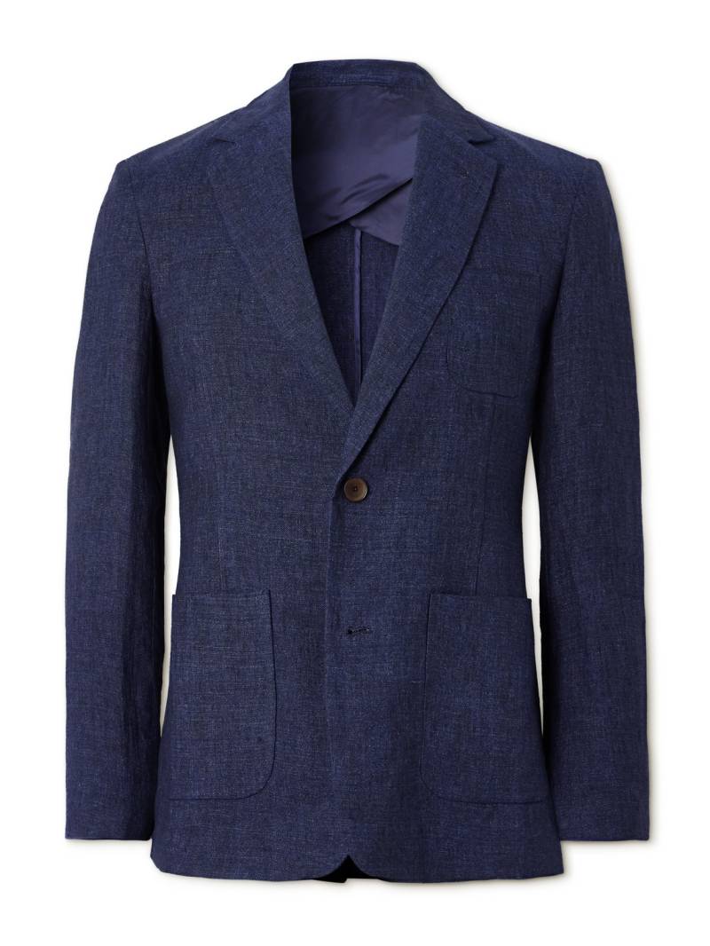 Mr P. - Unstructured Linen-Chambray Suit Jacket - Men - Blue - 42 von Mr P.