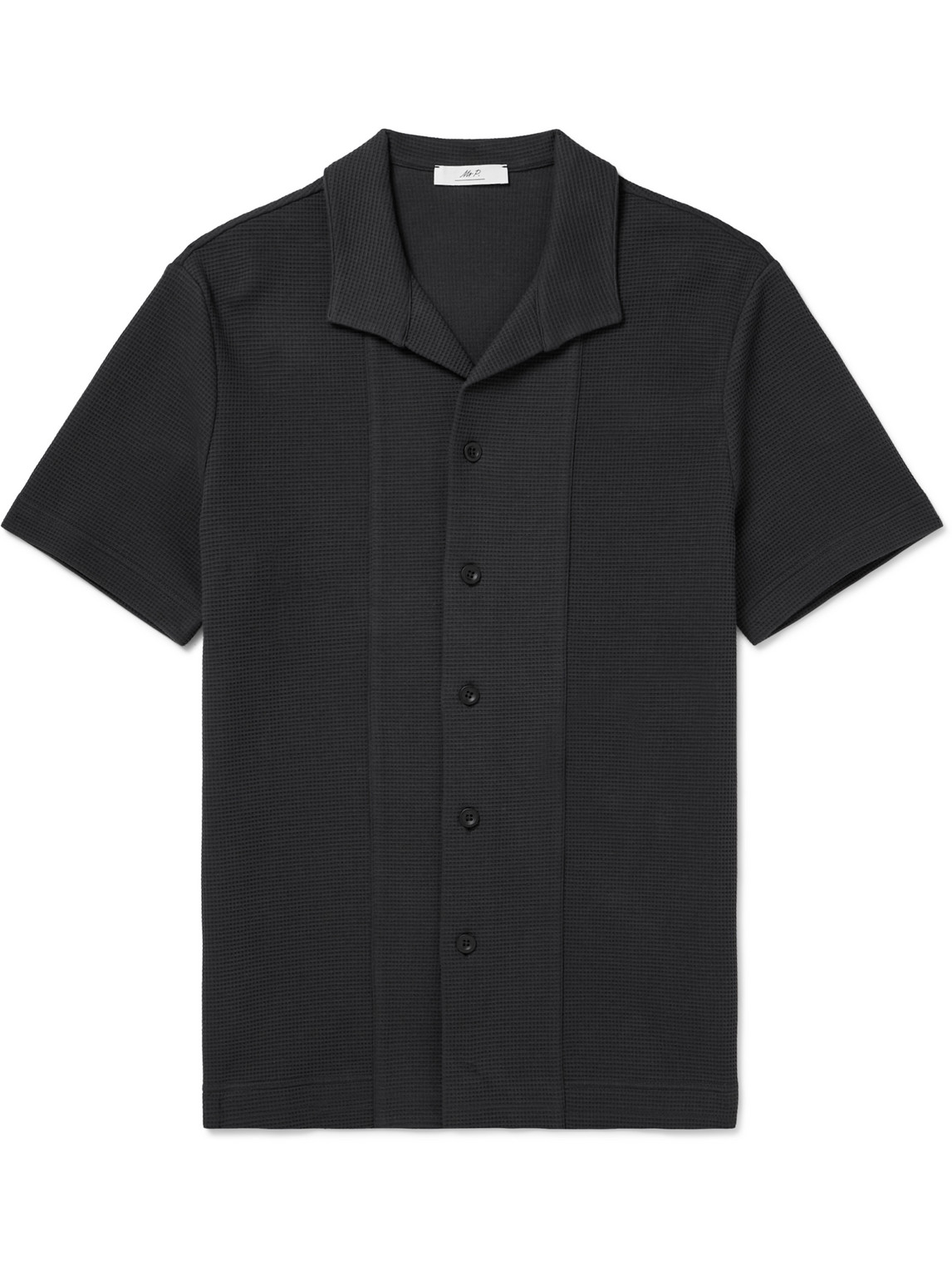 Mr P. - Waffle-Knit Cotton Shirt - Men - Black - XL von Mr P.