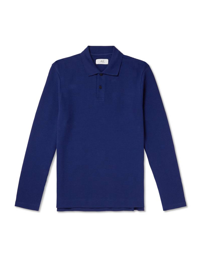 Mr P. - Waffle-Knit Organic Cotton-Jersey Polo Shirt - Men - Blue - XL Mr P. - Waffle-Knit Organic Cotton-Jersey Polo Shirt - Men - Blue - XL von Mr P.