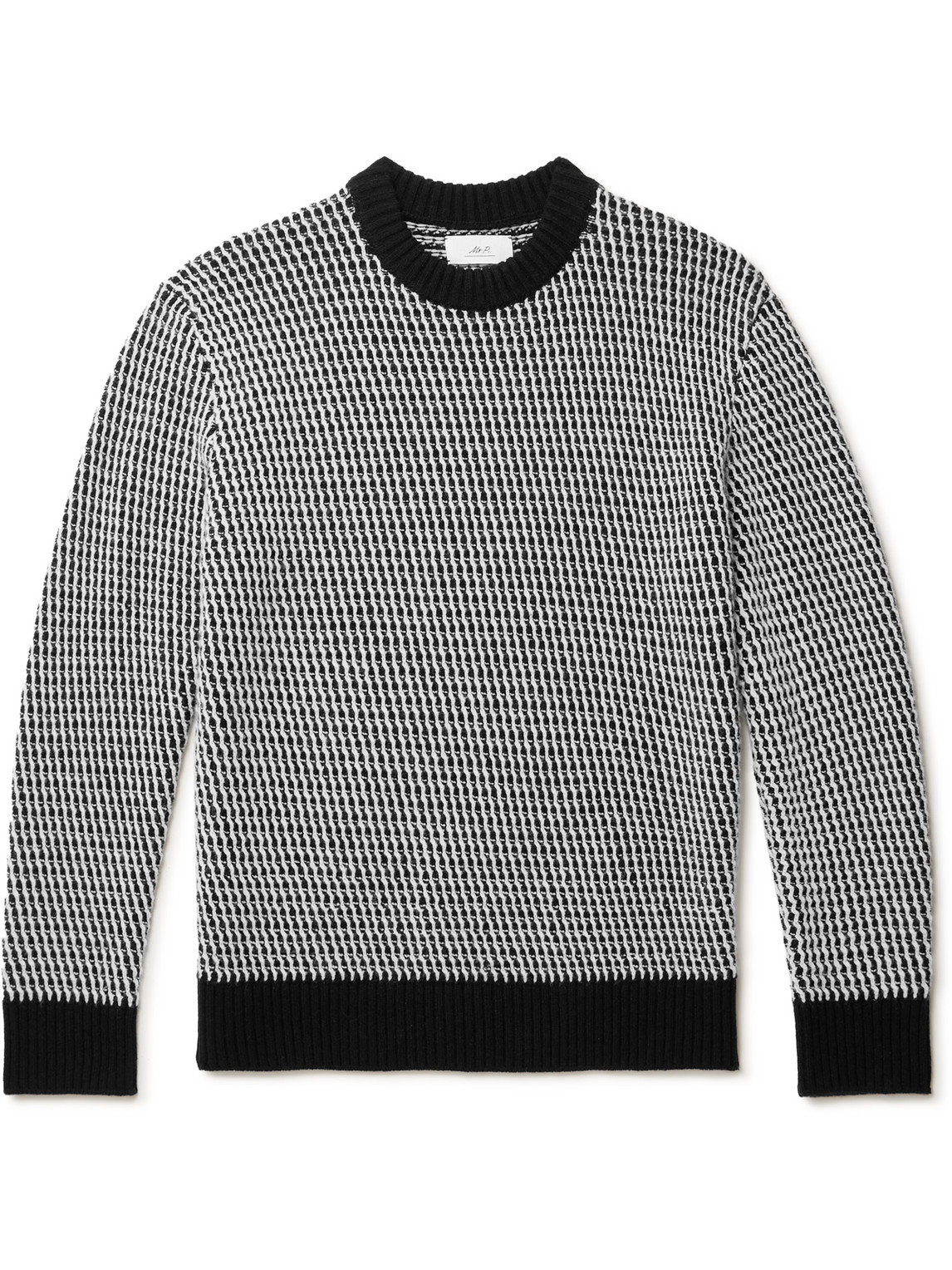 Mr P. - Wool-Jacquard Sweater - Men - Black - M von Mr P.