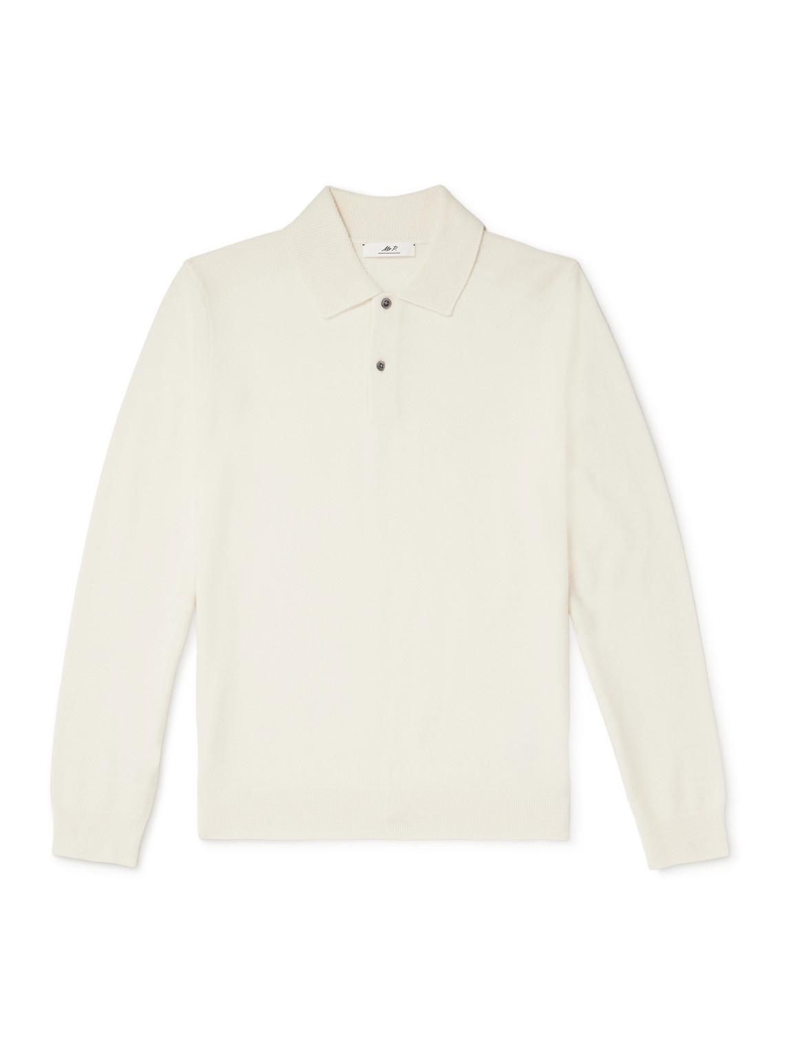 Mr P. - Wool and Cashmere-Blend Polo Shirt - Men - Neutrals - XS Mr P. - Wool and Cashmere-Blend Polo Shirt - Men - Neutrals - XS von Mr P.