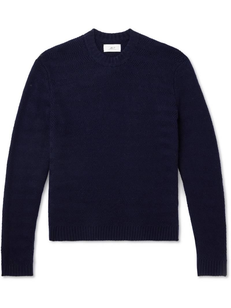 Mr P. - Wool and Cashmere-Blend Sweater - Men - Blue - XXL von Mr P.