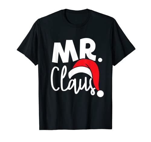 Herren Mr and Ms Claus Couples Weihnachts-Pyjama T-Shirt von Mr & Ms Santa Claus
