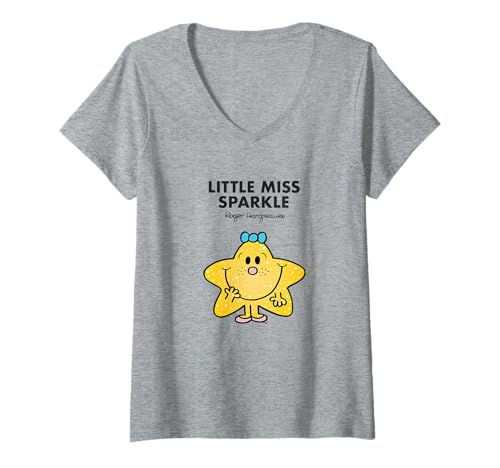 Damen Mr. Men Little Miss Sparkle T-Shirt mit V-Ausschnitt von Mr. Men Little Miss