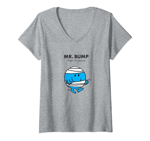 Damen Mr. Men Mr. Bump T-Shirt mit V-Ausschnitt von Mr. Men Little Miss