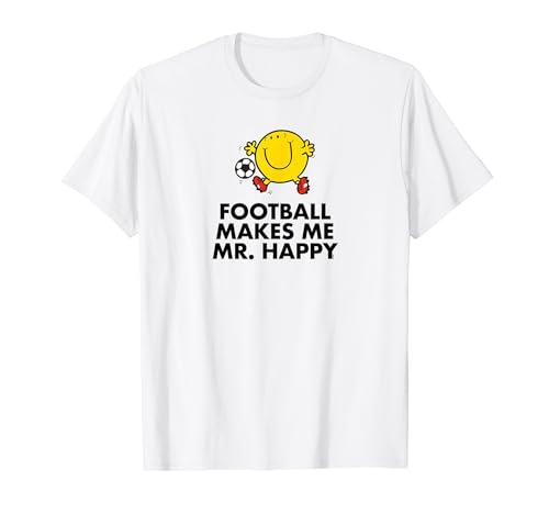 Mr. Men Little Miss Football Makes Me Mr Happy T-Shirt von Mr. Men Little Miss