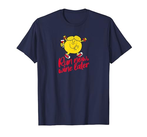 Mr. Men Little Miss Sunshine Run Now Wine Later T-Shirt von Mr. Men Little Miss